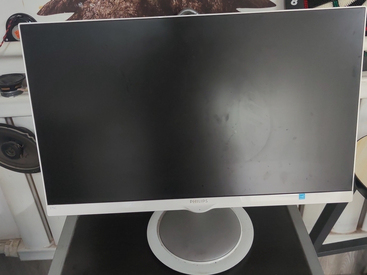 飞利浦275C5Q，液晶显示器，屏幕坏了