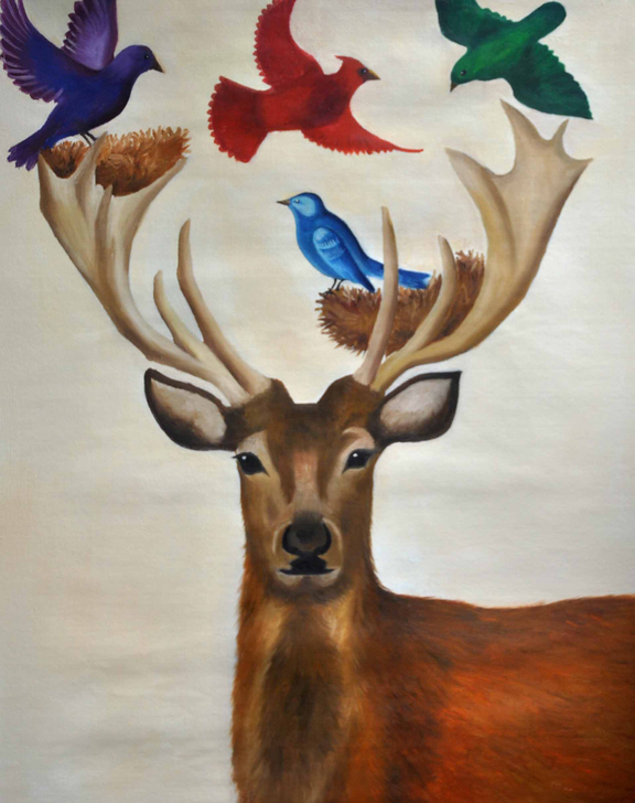 纯手绘油画作品