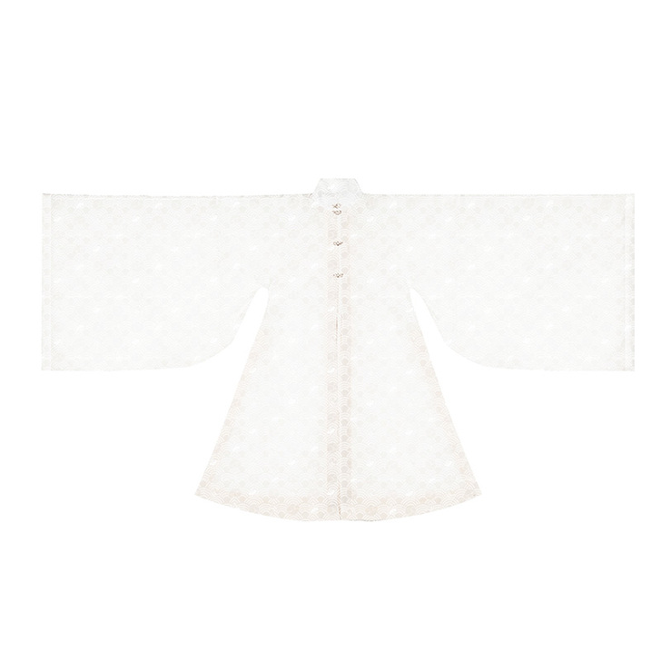 池夏:楚楚明制立领长衫织金纱原创改良汉服女...