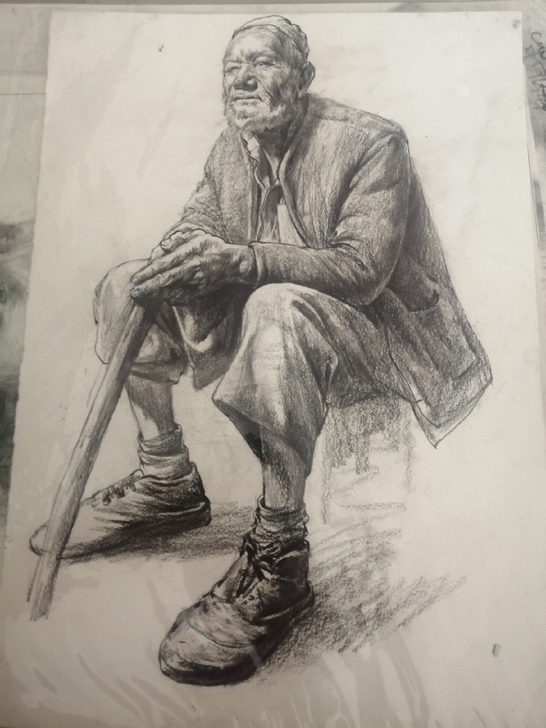 本人美术生，自己画的，素描纸，带塑封袋，想...
