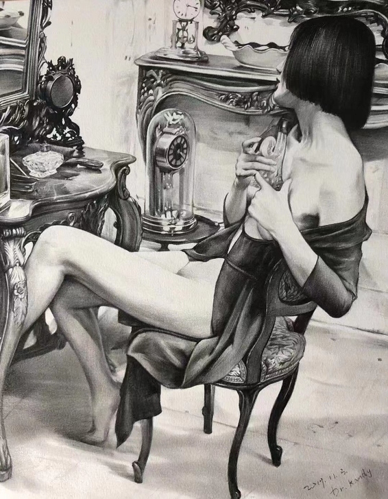 性感小姐姐系列作品 微喷油画 材质:防水...