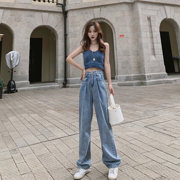 泫雅风牛仔裤女夏季薄款2020新款港风裤子...