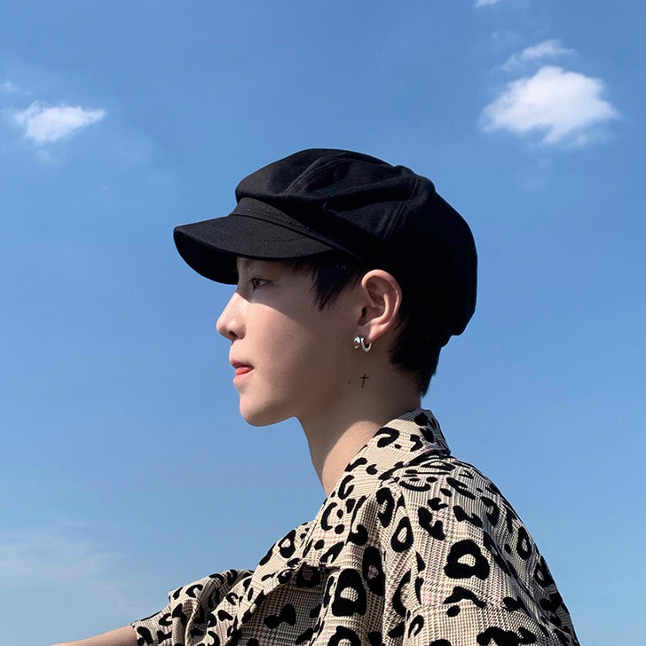 复古八角帽男潮大头围英伦日系报童男生画家百...