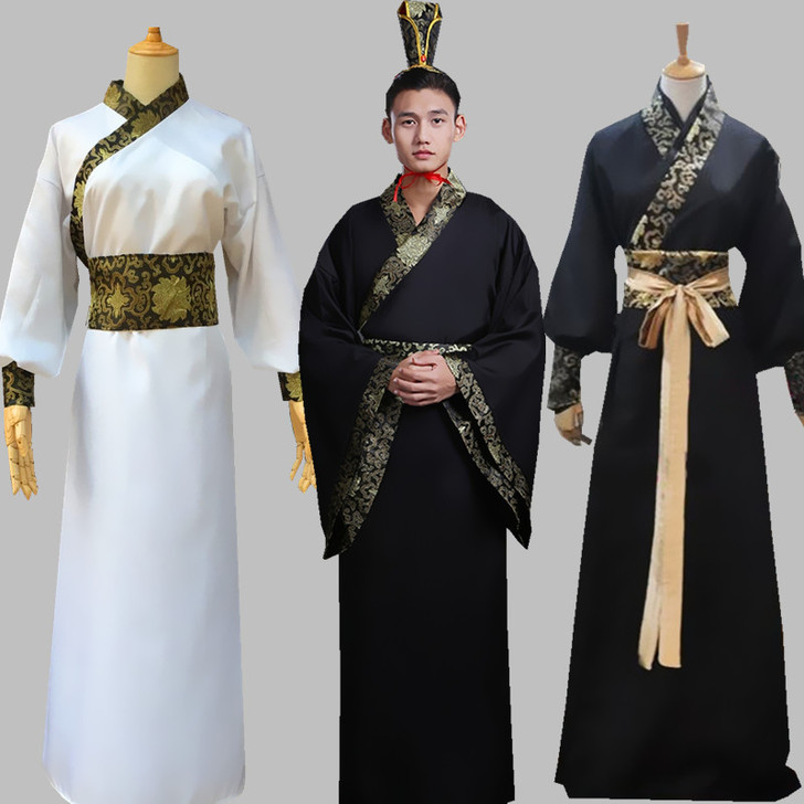 荆轲刺秦王古装男汉服书生侠客毕业班服武侠写...