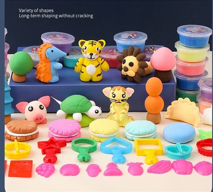 孩童轻粘土橡皮泥12色彩泥手工