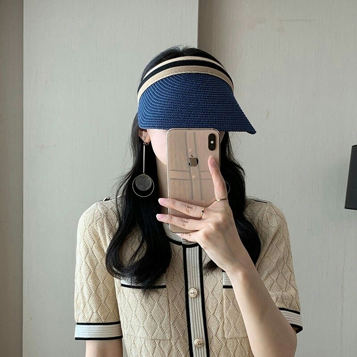 太阳帽女防晒遮阳女夏帽子女夏天雪梨同款空顶...