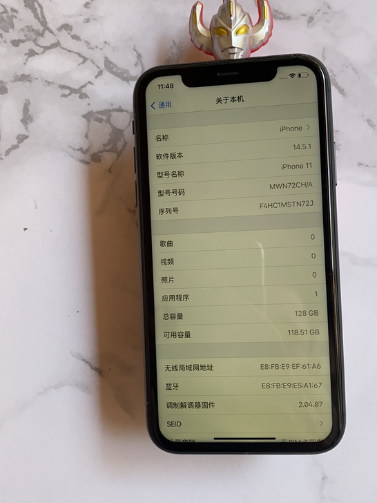 苹果iPhone 11 国行黑色128g...