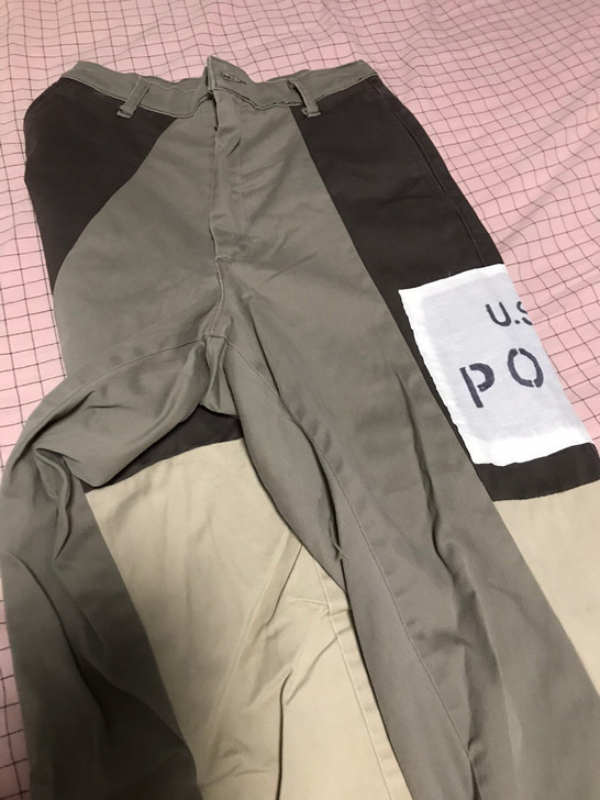 韩国复着，复古休闲宽松裤子