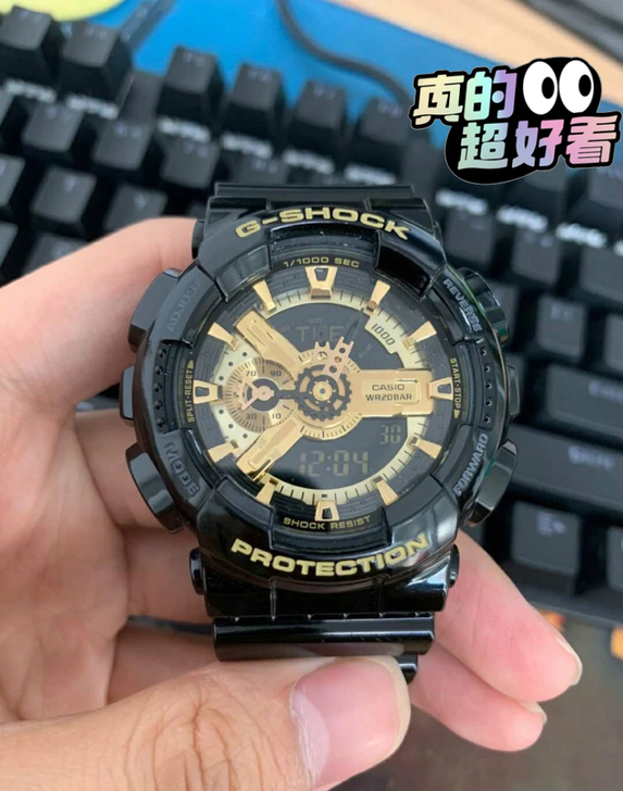 卡西欧手表 黑武士 黑金 手表男 女同款