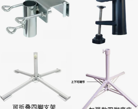 大号户外遮阳伞摆摊伞夹大伞底座三轮车小货