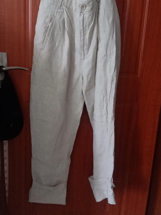 麻料连体裤，没穿过，不知道怎么穿的，腰围4...