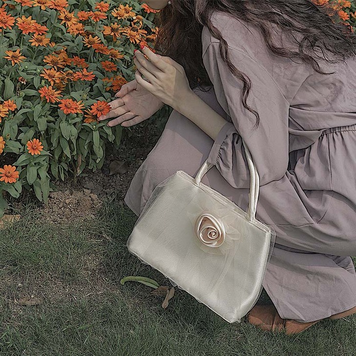 原创手工定制复古网纱vintage温柔仙女...