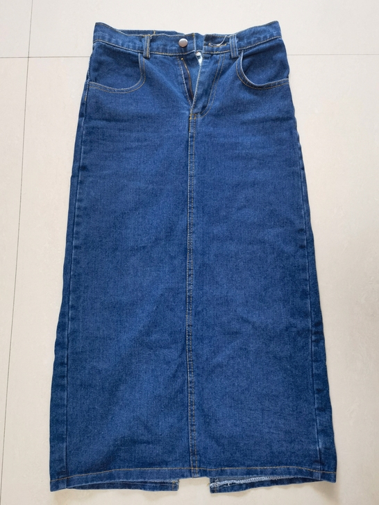 长款牛仔半身裙
