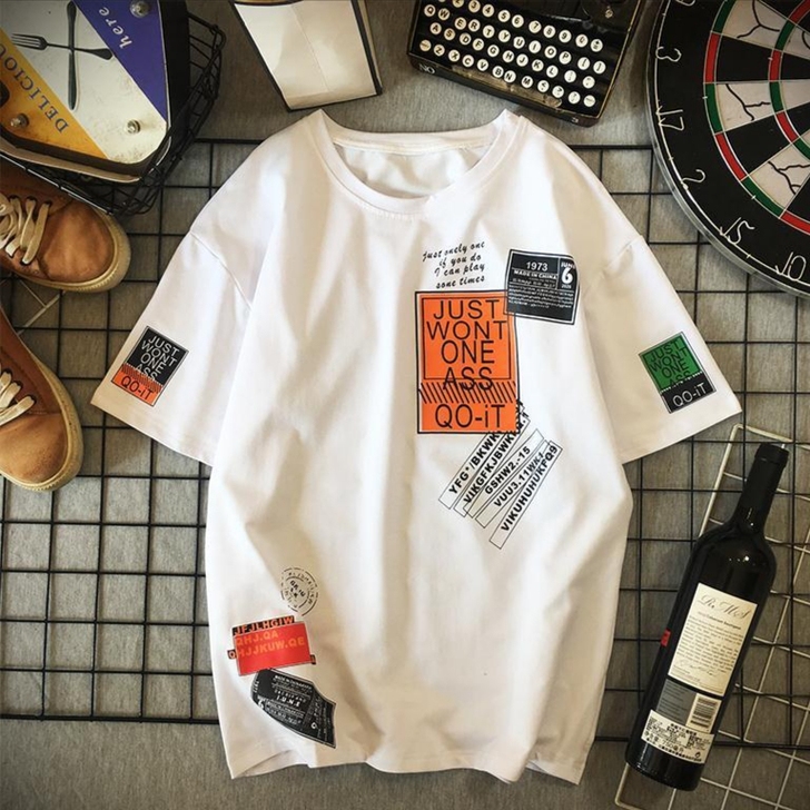 包邮全新，男士t恤夏季男士短袖t恤简约圆领...