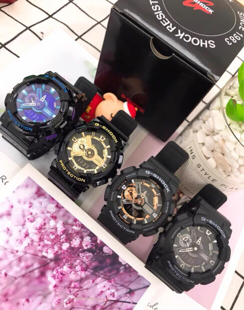 卡西欧黑金黑武士手表男 女同款全系列