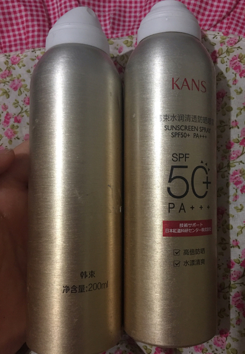 韩束防晒喷雾，不是全新，余量78成，2个2...