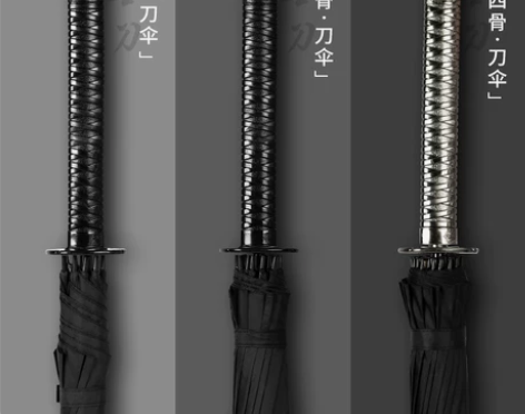 武士雨伞长柄伞男生自动创意帅气刀伞剑伞大号...