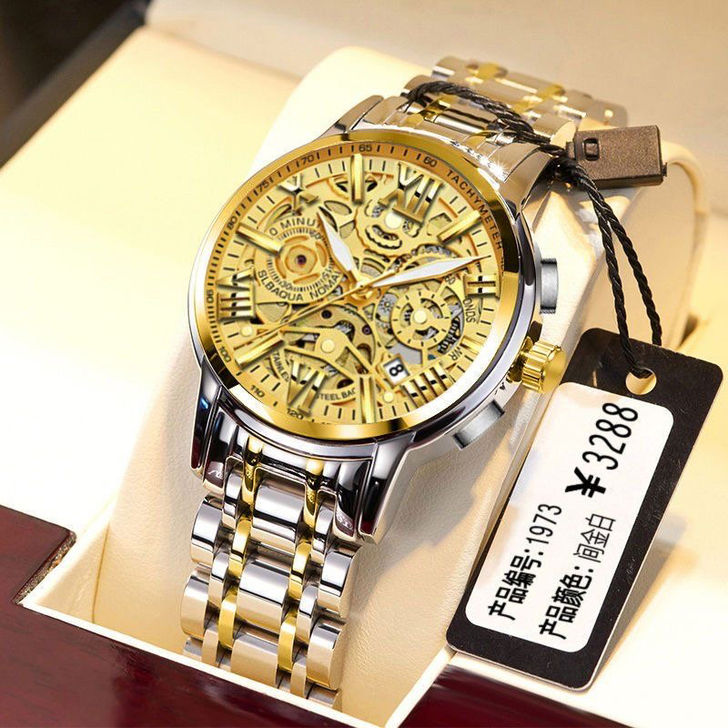【亏本清仓处理】瑞士全自动机械表手表男士镂...