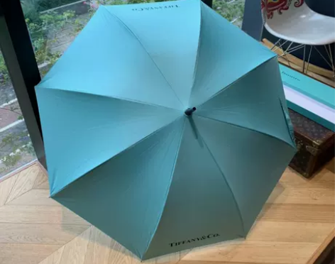 原色蒂芙尼雨伞TiffanyBlue 实木...