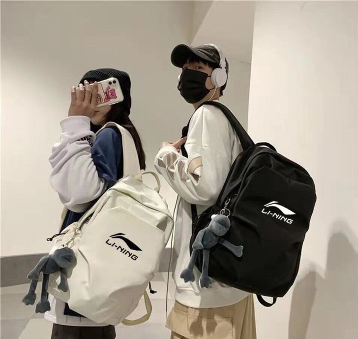【低价冲量】李宁双肩包潮牌男女初中高中学生...