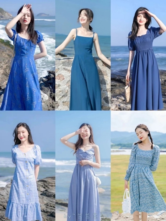 【厂家清仓甩卖仙女裙】全新夏日蓝色仙女裙在...