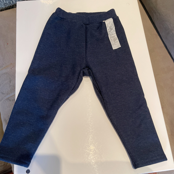 商场购入 无印良品 加绒长裤 80cm 藏...