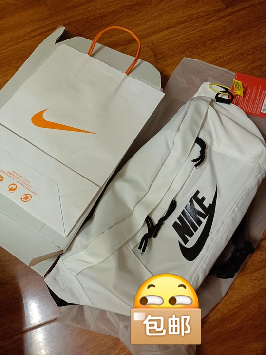 Nike包包  王一博同款腰包nk暂包白色