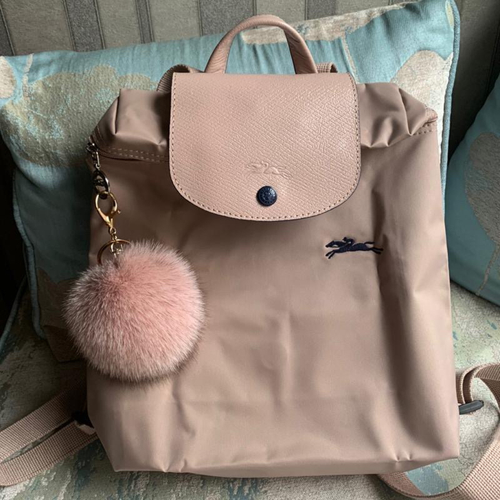 全新正品法国龙骧包70周年纪念版背包男女休...