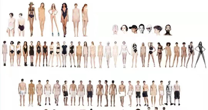 服装设计人体模特素材psd  png  j...