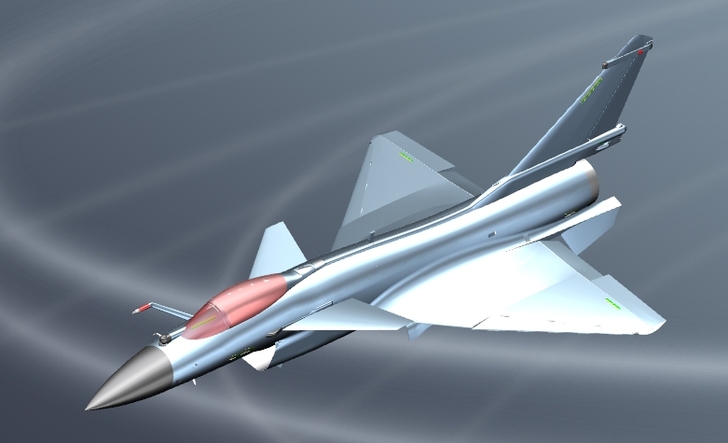 歼10B战斗机3d模型(ug solidw...