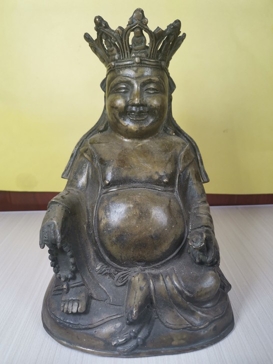 铜佛像，藏传佛教铜佛像一尊，高22厘米左右...