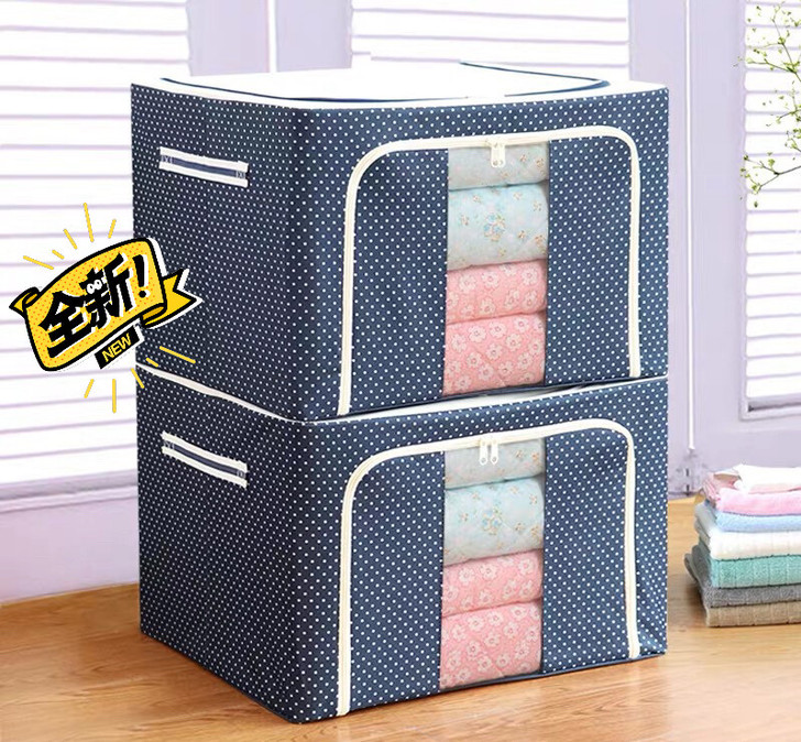 赔钱甩35元两个特大号收纳箱装衣服牛津布纺...