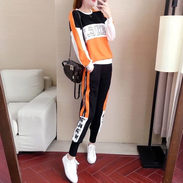 休闲运动套装女春秋宽松两件装