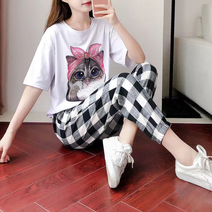 清仓处理,两件套夏季休闲运动套装薄款女宽松...
