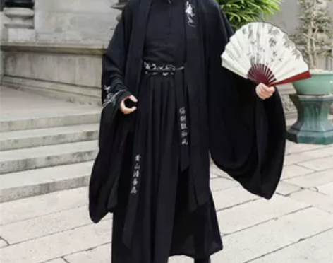中国风黑化系汉服男士古风仙气飘逸魏晋正版原...