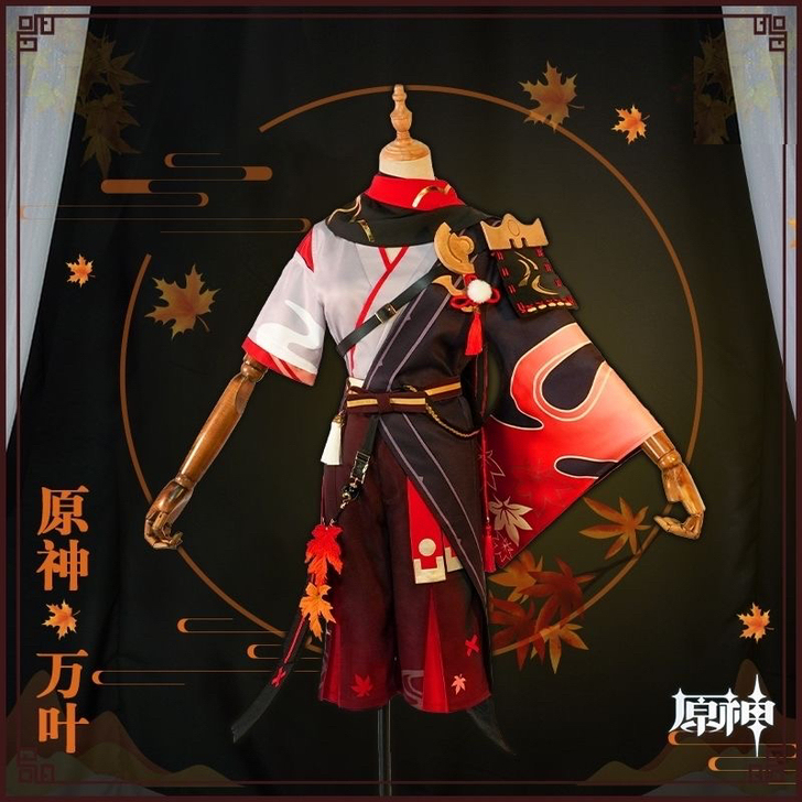 原神cos服稻妻城枫原万叶cos游戏全套c...