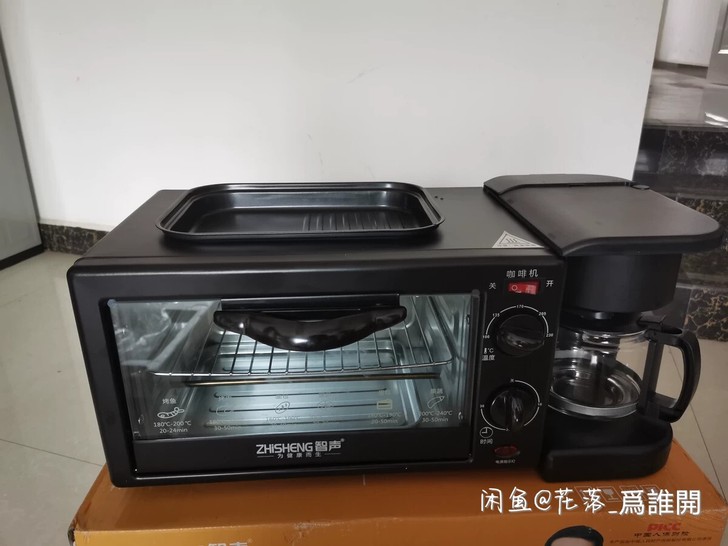 多功能早餐机，烤箱，煎盘，咖啡机一体。全新...