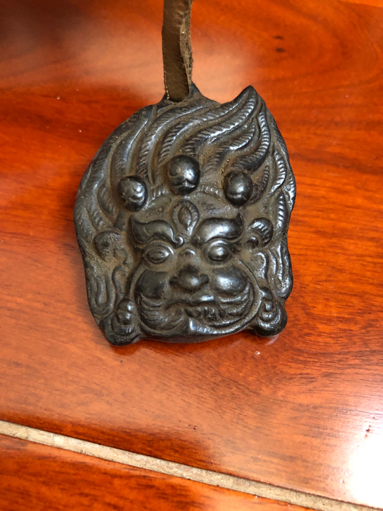 藏传老铜大黑天佛像老铜佛像神像手上佛九宫八...