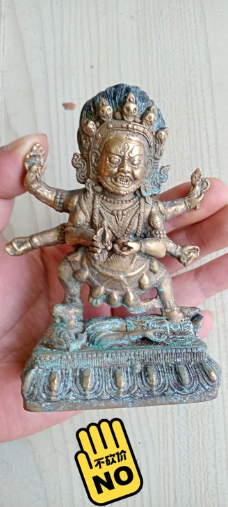 铜佛像 藏传密宗 六臂大黑天财神佛像