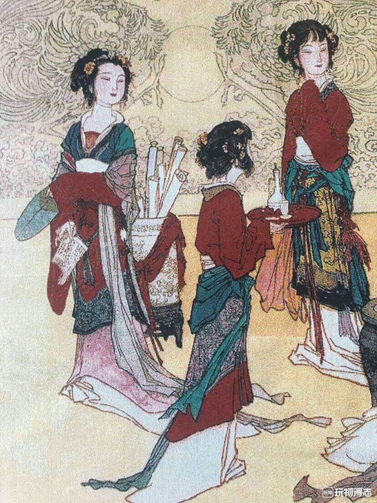 未装裱刺绣画，十二金衩，尺寸:长160厘米...