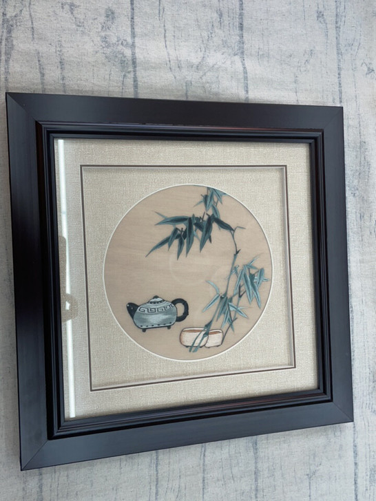 康惠芳 中国潮绣 潮州绣品 刺绣画 带画框...