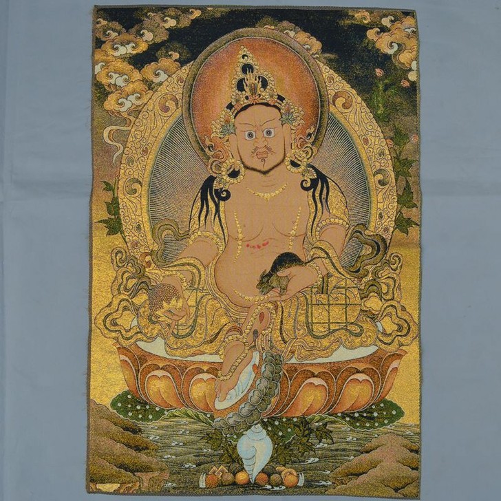 织锦画丝绸精致刺绣画 藏佛唐卡唐喀 尼泊尔...