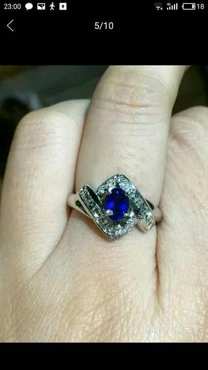 斯里卡兰18k金带钻石戒指