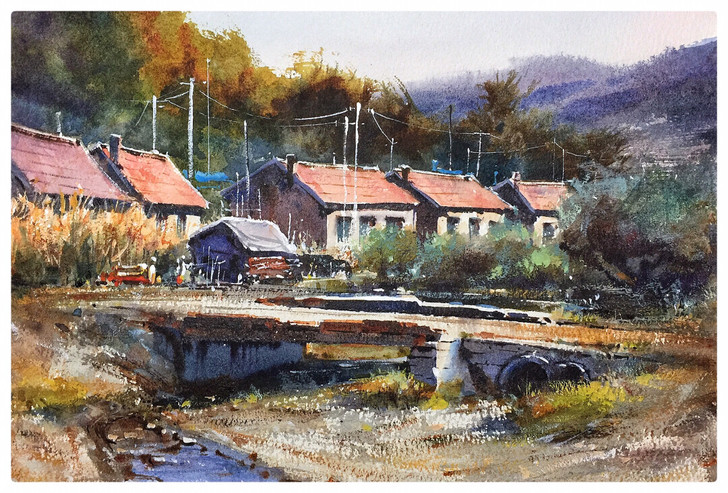 水彩画纯手绘 家居装饰包邮原创作品 全新