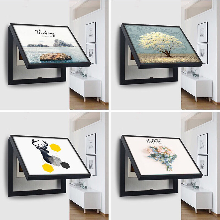 电表箱装饰画免打孔北欧简约现代遮挡客厅总开...