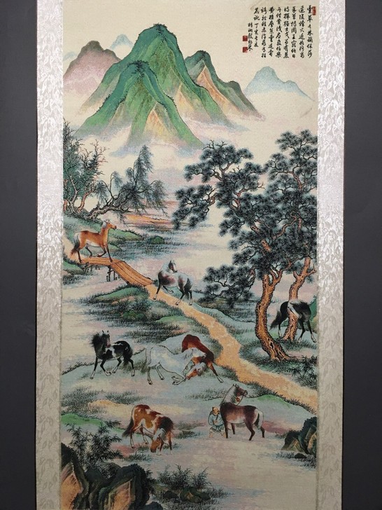 编号:GH-042 批发中堂刺绣画 中堂花...