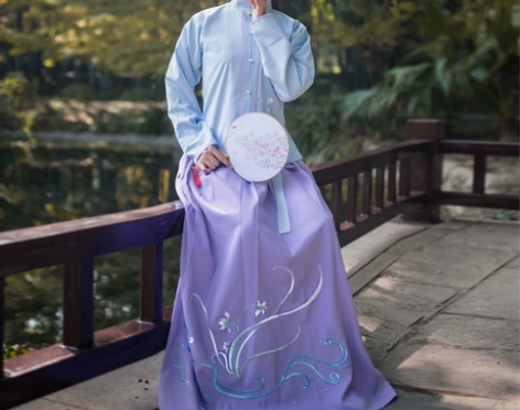如梦霓裳汉服女装袄裙[藻兰香]五兰花刺绣花...