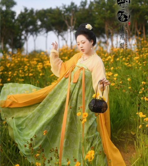 【出租】佳期阁长宁唐风复原花纹十破仿真丝齐...