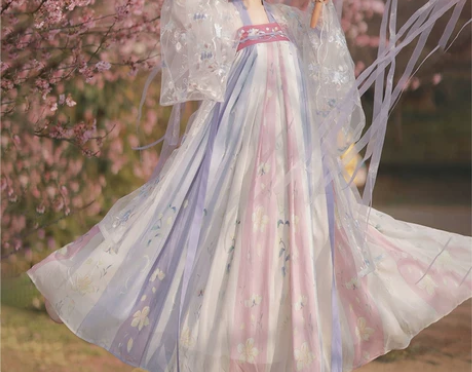 【樱洛】茗月萱齐胸襦裙套装汉服女刺绣正品春...