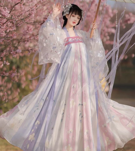 【樱洛】茗月萱齐胸襦裙套装汉服女刺绣正品春...